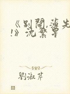 《别闹,薄先生!》沈繁星封面