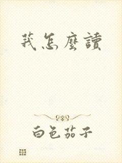 莪怎么读封面