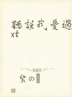 听说我爱过你txt