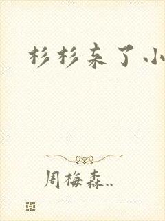 杉杉来了小说封面