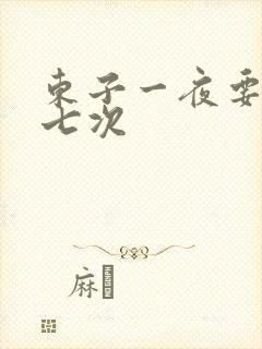 东子一夜要白洁七次封面