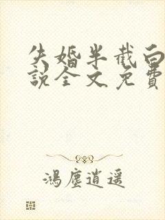 失婚半截白菜小说全文免费阅读