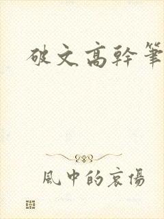 破文高干笔趣阁封面