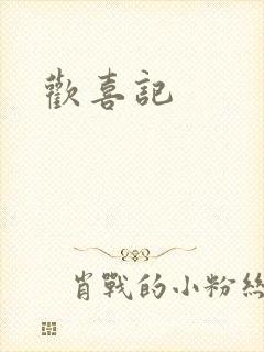 欢喜记封面