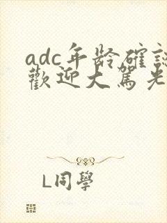 adc年龄确认欢迎大驾光临小说