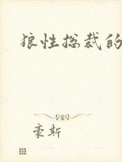 狼性总裁的尤物封面