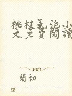 桃枝气泡小说全文免费阅读封面