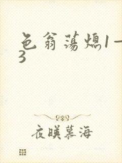 色翁荡熄1—13封面
