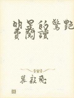明星的惊艳史免费阅读封面