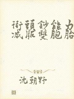街头钞能力无删减版双胞胎