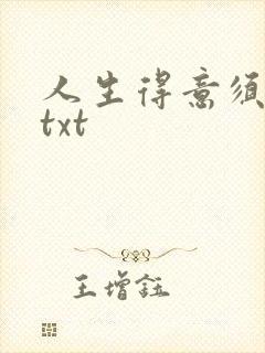 人生得意须纵欢txt封面