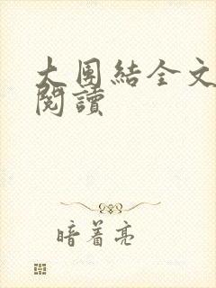 大团结全文免费阅读封面