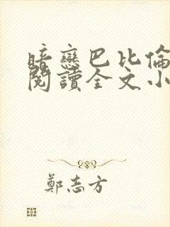 暗恋巴比伦免费阅读全文小说封面