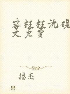 容枝枝沈砚书全文免费