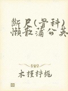 断尺(骨科) 懒散蒲公英