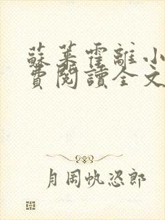 苏莱霍离小说免费阅读全文