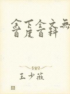 余下全文无防盗百度百科