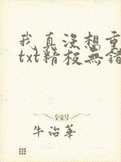 我真没想重生啊txt精校无错版封面