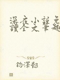 深夜小说免费阅读全文笔趣阁封面