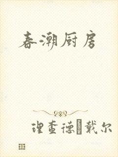 春潮厨房封面