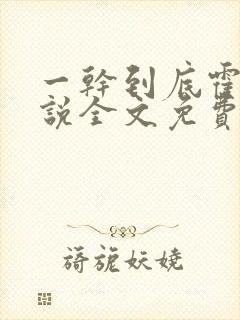 一干到底霍坤小说全文免费阅读封面