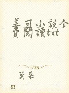 姜可小说全文免费阅读txt封面