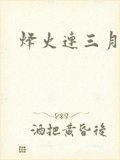 烽火连三月封面
