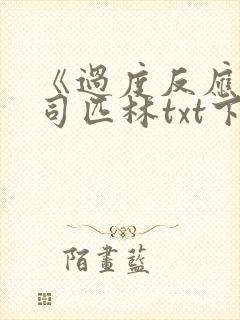 《过度反应》阿司匹林txt下载封面