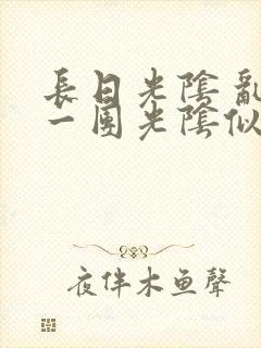 长日光阴 乱作一团光阴似箭封面