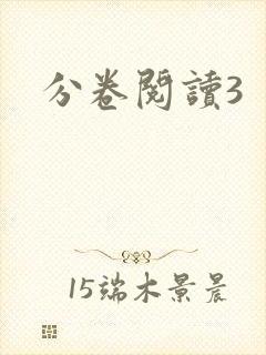 分卷阅读3