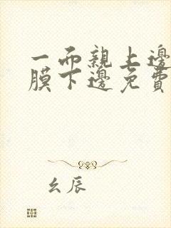 一面亲上边一面膜下边免费阅读封面