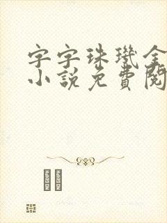 字字珠玑金银花小说免费阅读封面