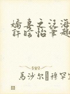 娇妻之泛海之舟许晗怡笔趣阁