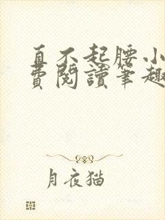直不起腰小说免费阅读笔趣阁无弹窗封面