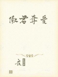 傲君夺爱封面