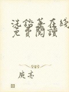 洗铅华在线全文免费阅读封面