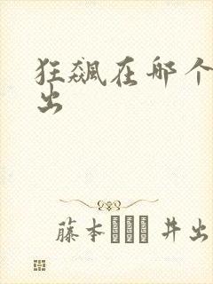 狂飙在哪个台播出封面