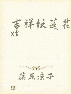 吉祥纹莲花楼txt封面