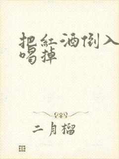 把红酒倒入b里喝掉