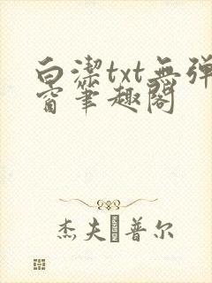 白洁txt无弹窗笔趣阁