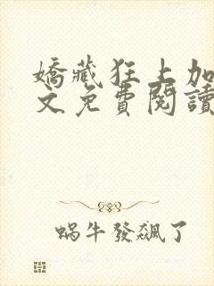 娇藏狂上加狂全文免费阅读笔趣阁