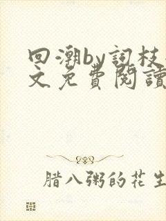 回潮by词枝全文免费阅读笔趣阁