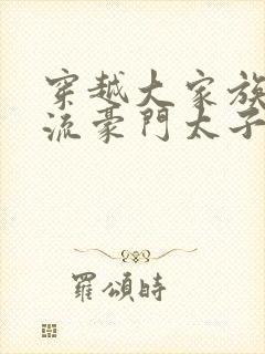 穿越大家族之风流豪门太子爷
