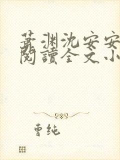 萧渊沈安安免费阅读全文小说