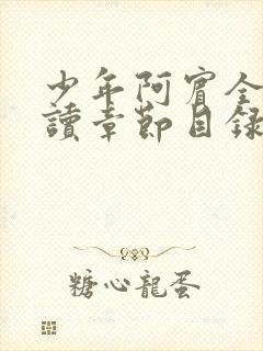 少年阿宾全文阅读章节目录