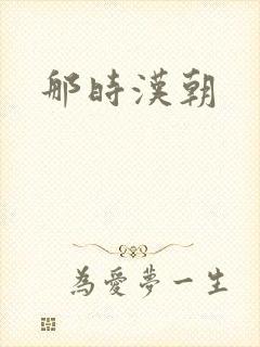 那时汉朝