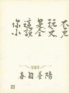 你这是玩不起呀小说全文免费阅读