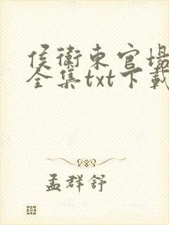 侯卫东官场笔记全集txt下载