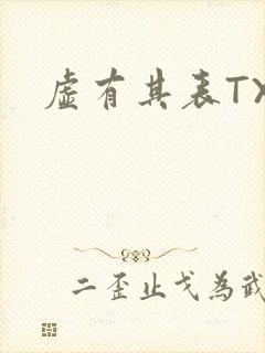 虚有其表TXT封面