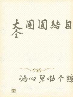 大团圆结目录大全封面